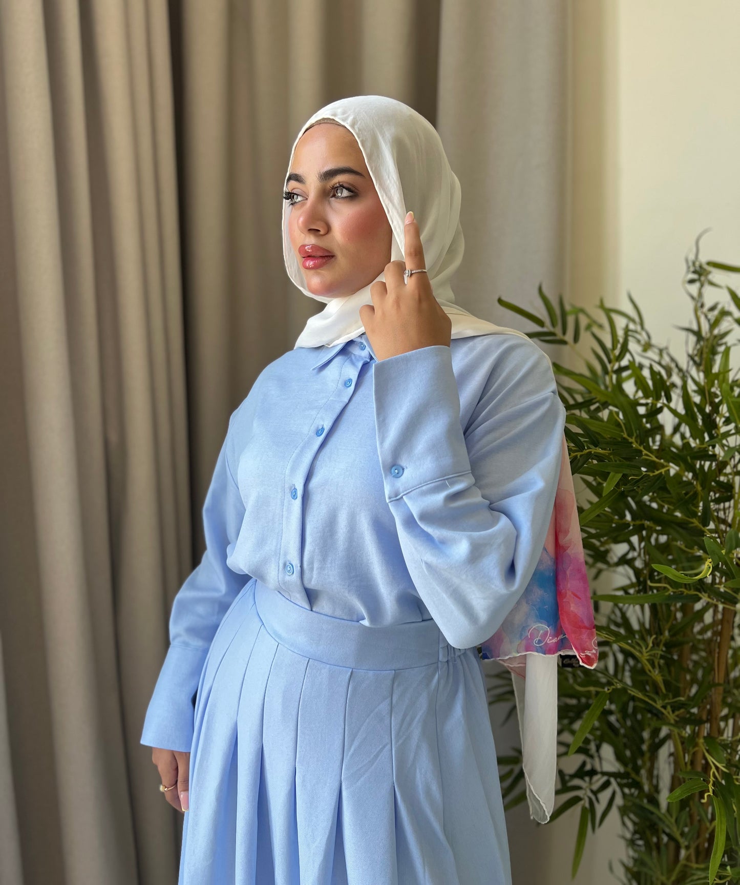 Linen Skirt Set