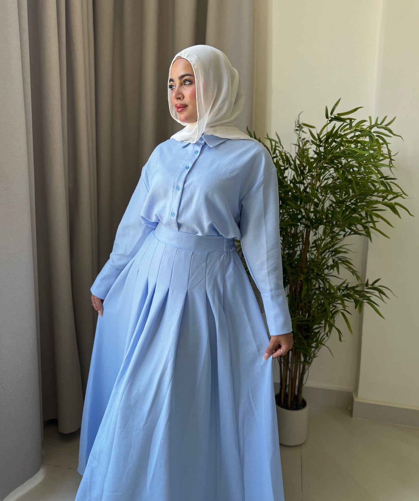 Linen Skirt Set