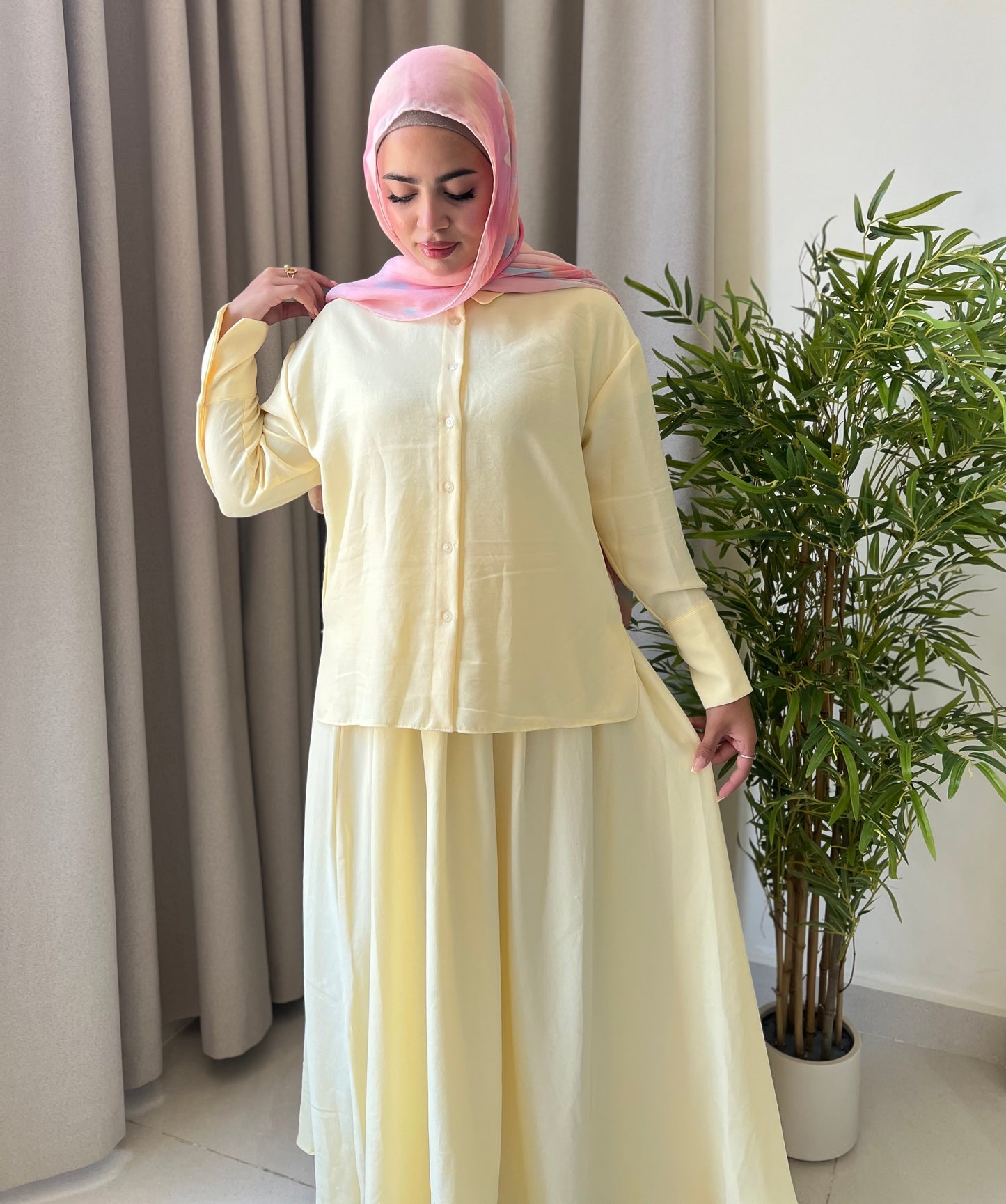 Linen Skirt Set