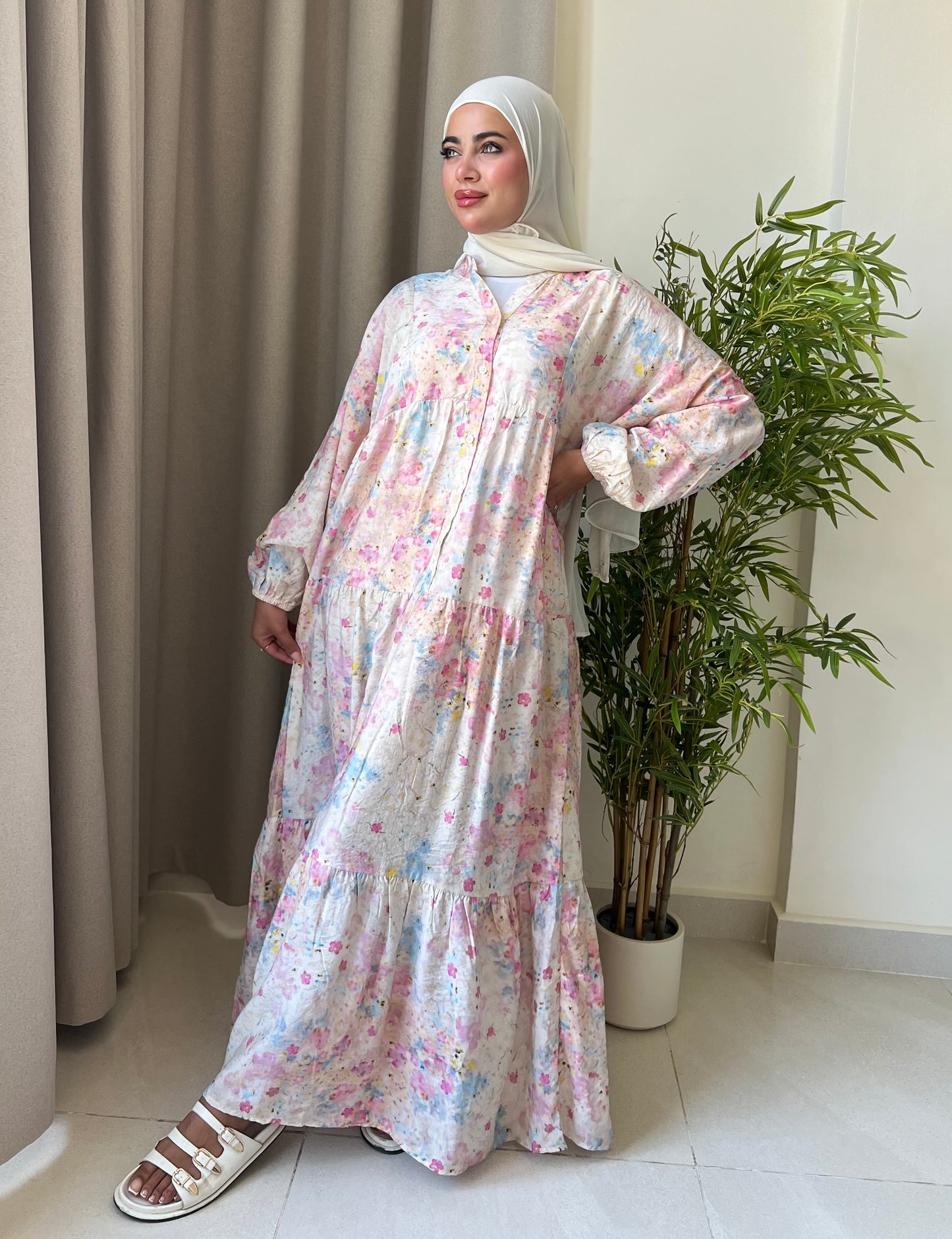 Pinkish Floral Dress
