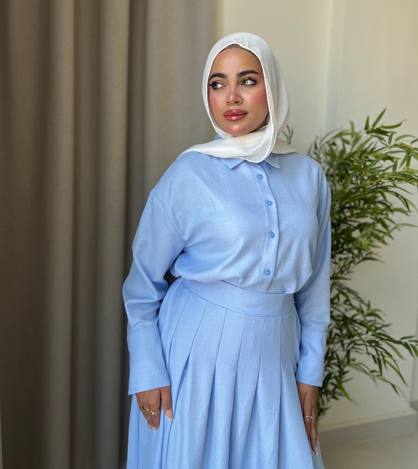 Linen Skirt Set