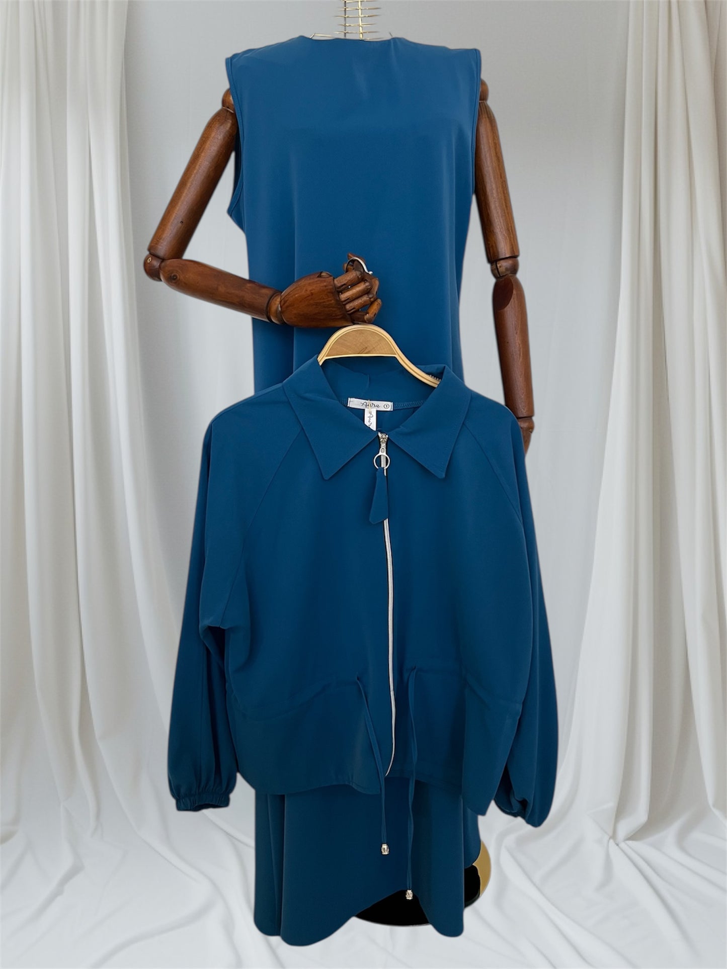 Sleeveless Dress and Jacket Set
