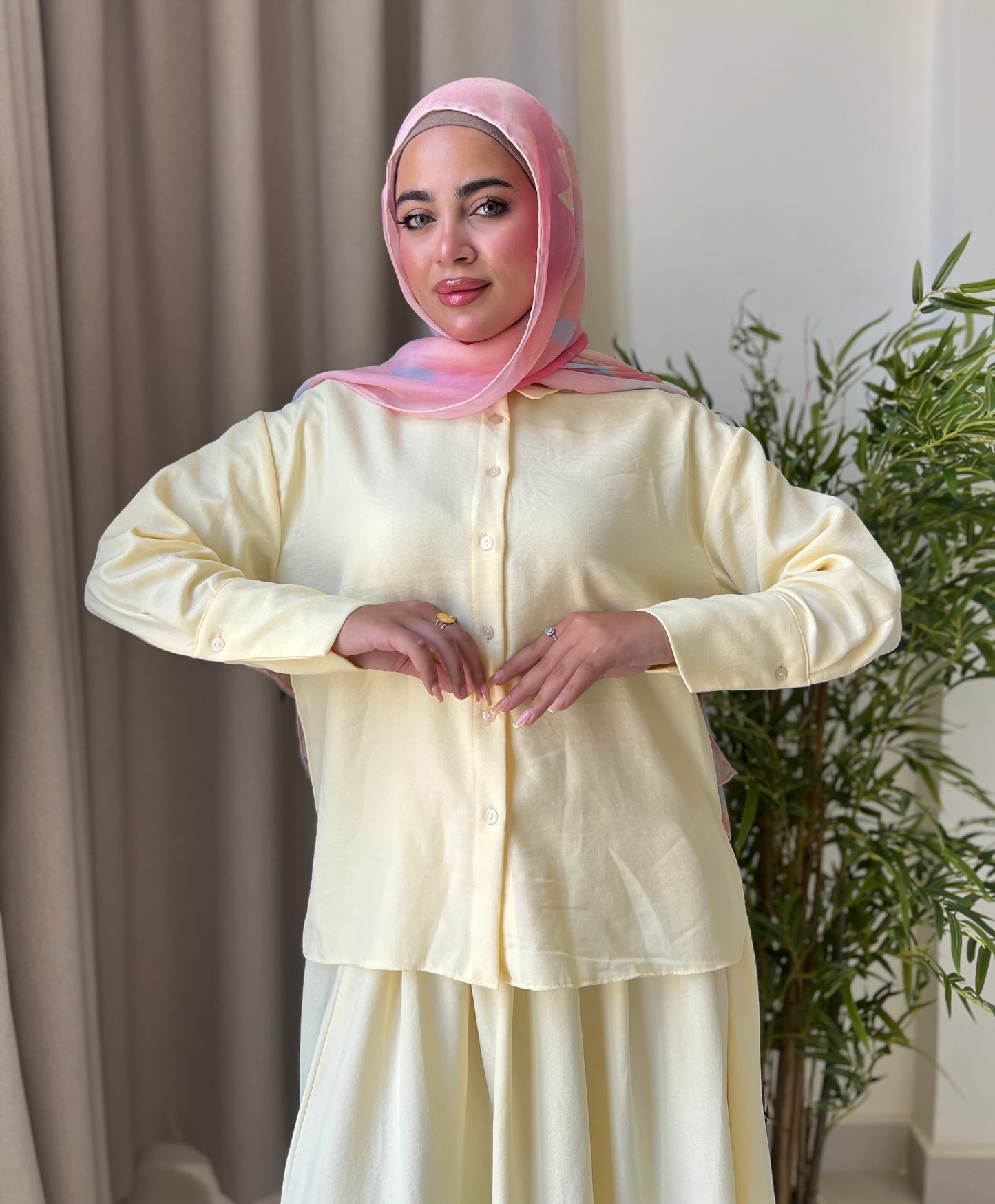 Linen Skirt Set