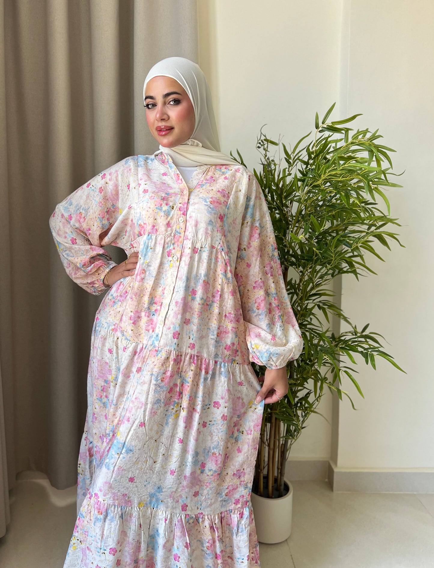 Pinkish Floral Dress